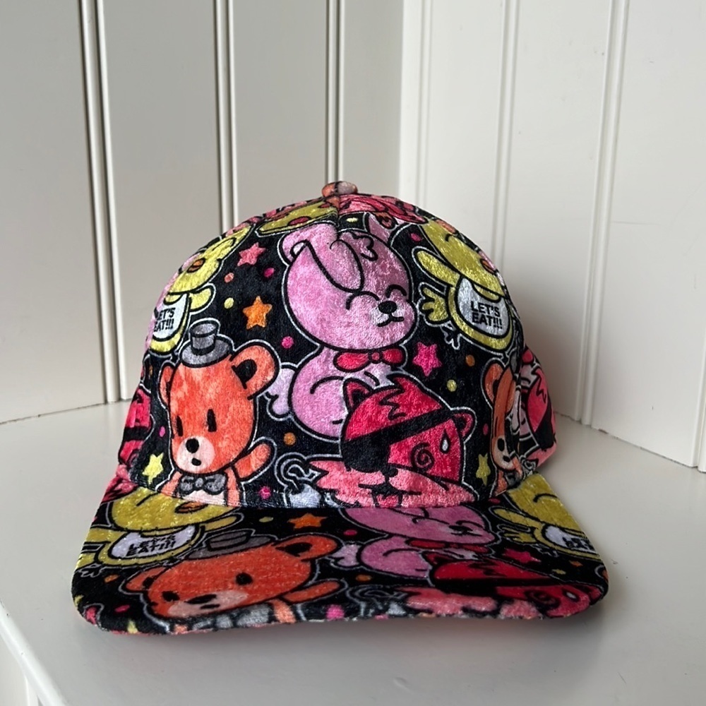 Five NIGHTS AT FREDDY’S Black Faux Velvet Cartoon SnapBack Hat